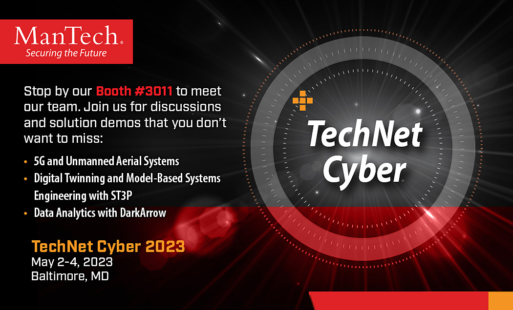 MANTECH's tweet photo. Come #MeetManTech at @AFCEA’s TechNet Cyber next week in Baltimore! Our team will be at Booth # 3011, ready to discuss capabilities related to 5G, data #analytics, #MBSE, encryption and more. 
Register here: 
https://t.co/Fu6nUnBH6d https://t.co/Yfk7w6oqXa