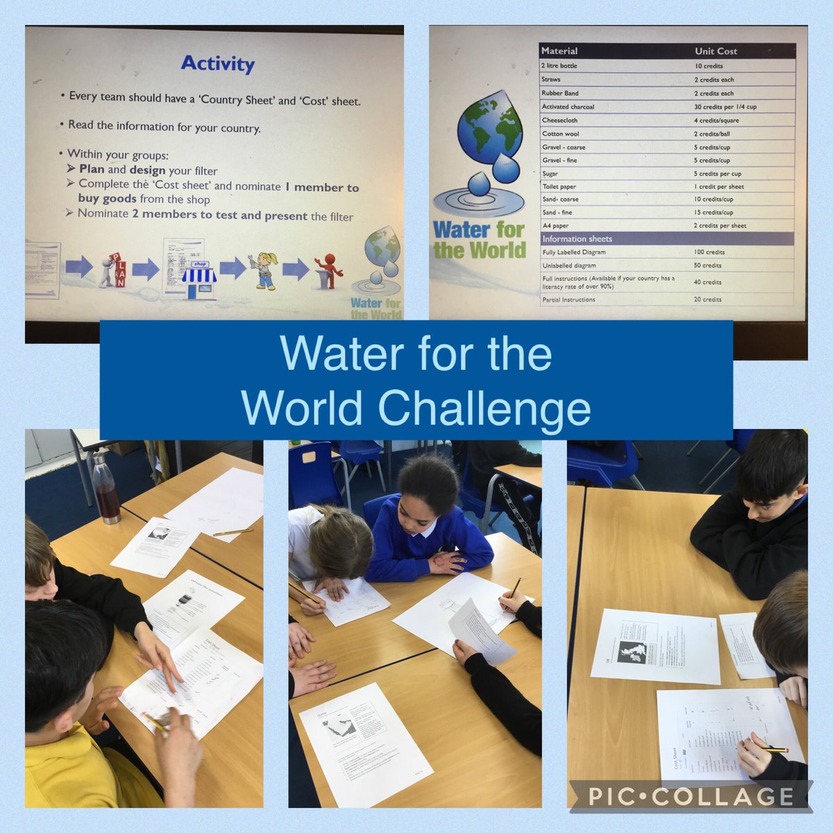 ParkPSClacks's tweet photo. In P7 we have undertaken the Water for All challenge.  As different countries, we designed and built filters. Each country had different credit amounts  for raw materials, some needed to apply for aid.  Making connections &amp; discussions about the impact of Technology Justice too. https://t.co/Huv7RigTIx