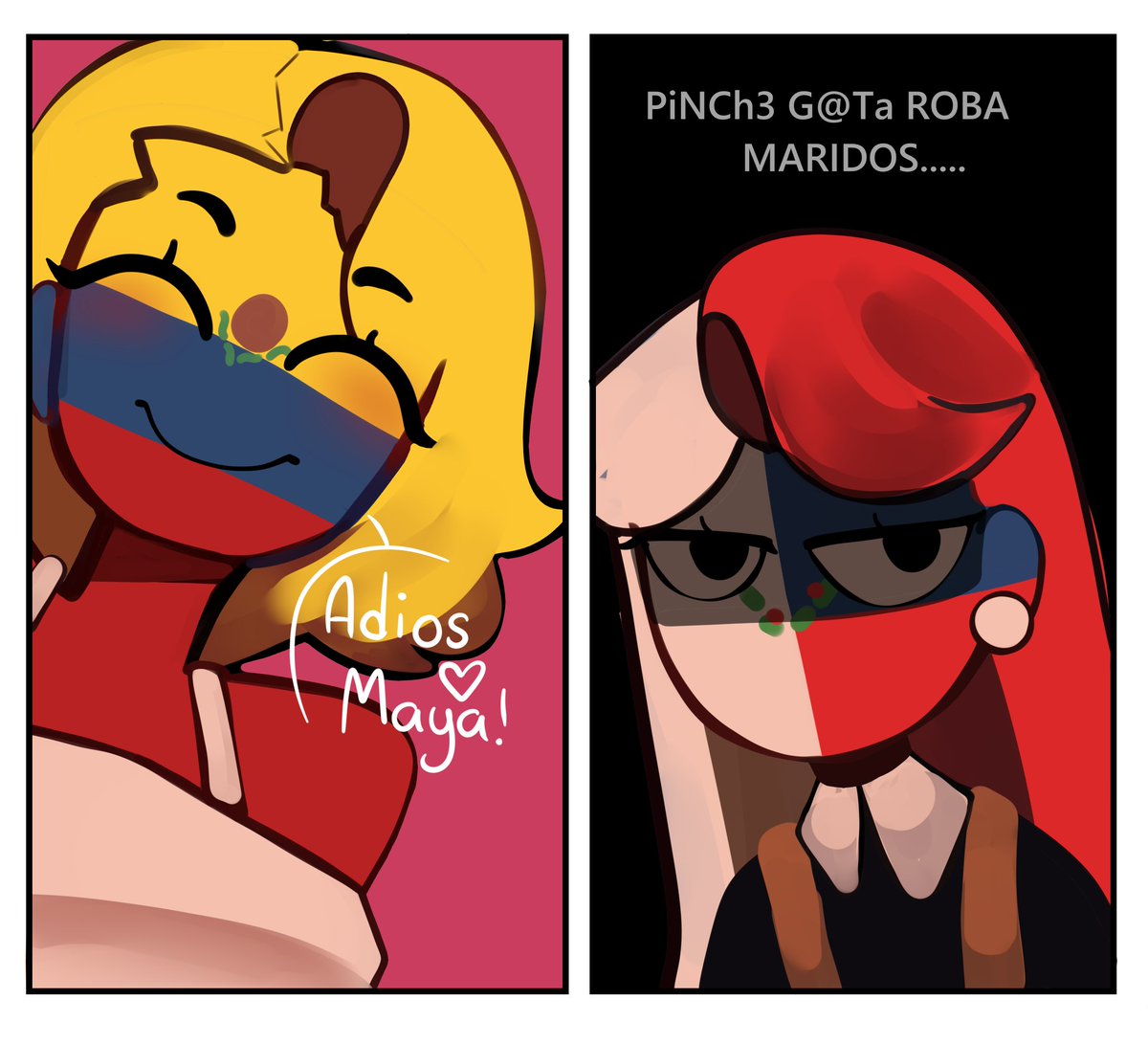 MEGGIEaDav's tweet photo. Alemania fue el primer amor de Maya quien le daba clases de Matematicas, para Alemania es incomodo y adorable.
#countryhumans #countryhumansalemania #Countryhumansecuador #countryhumansmexico https://t.co/E4zOGdX397
