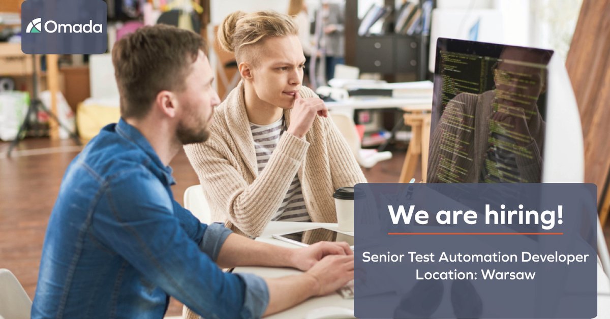 OmadaIdentity's tweet photo. Omada is hiring a Senior Test Automation Developer! Join our Engineering team and help develop tests scenarios and test scripts for new features of our #ITsecurity product.
Sound like a fit? Apply today! https://t.co/8hVXeuuyiJ
#testautomation #testdevelopment #nunit #xunit https://t.co/BTUZR27iRk