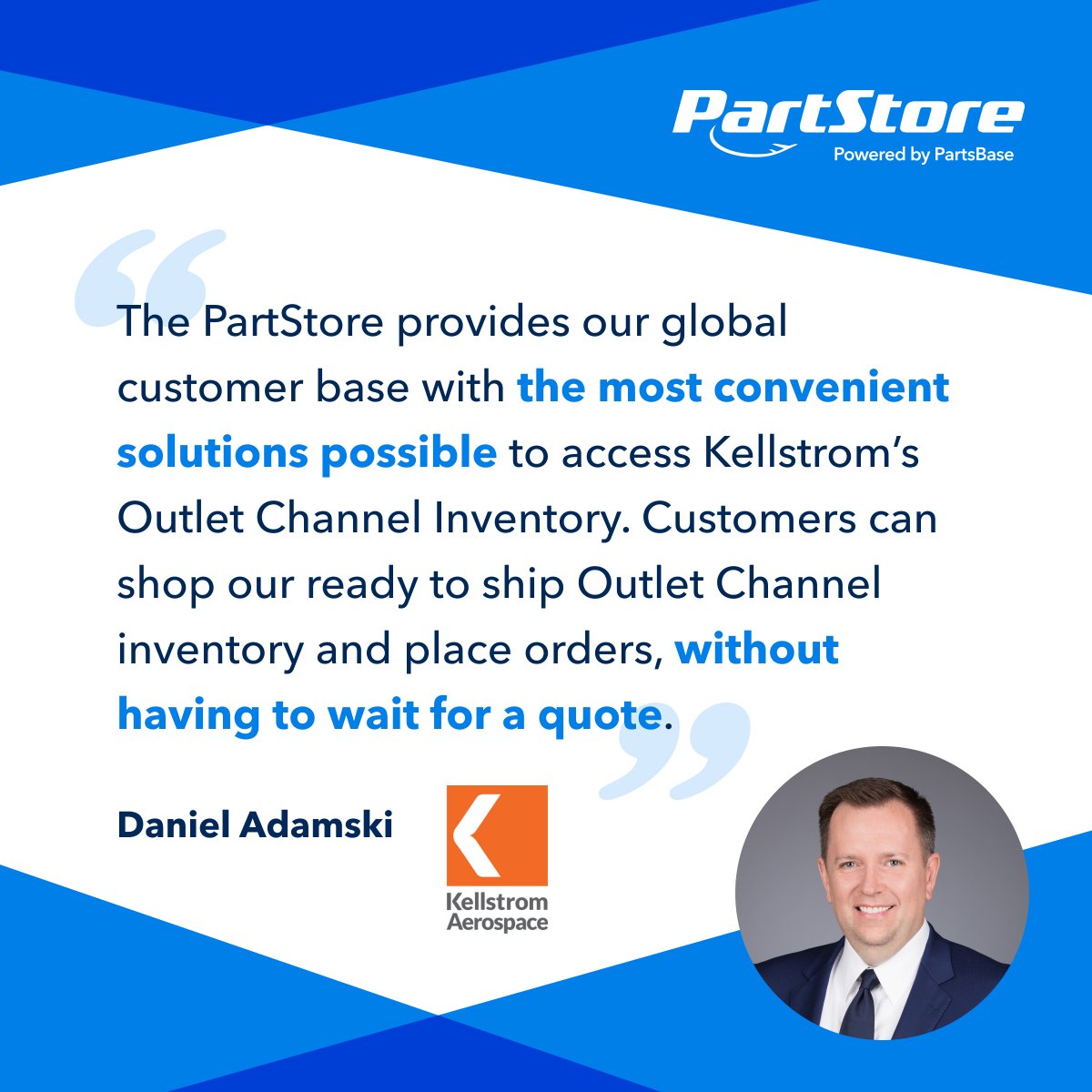 Check out what Daniel Adamski from @KellAero has to say about PartStore, the aviation industry’s first transactional marketplace. Get started on PartStore here: lnkd.in/eqbCimGX

#PartsBaseNews #PartStore #KellstromAerospace #Ecommerce #Aviation #Marketplace