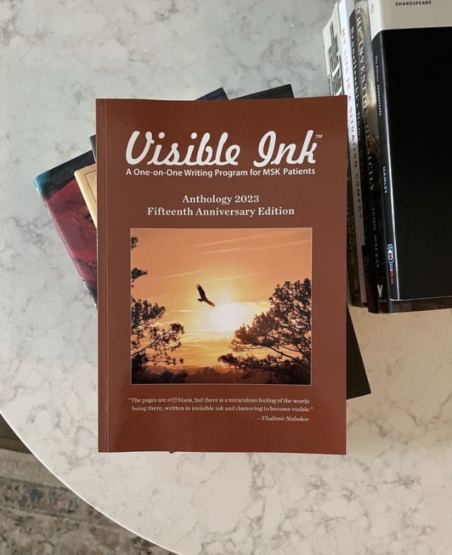 VisibleInkMSK's tweet photo. This year’s Visible Ink Anthology—our Fifteenth Anniversary Edition—has been published and is now available for sale! Head to our website to purchase a copy and support #visibleinkmsk @MSKCancerCenter. 
https://t.co/9V93cYrSs6
#cancerstories #tellyourstory #herewithvisibleink https://t.co/67aCo8eJG4
