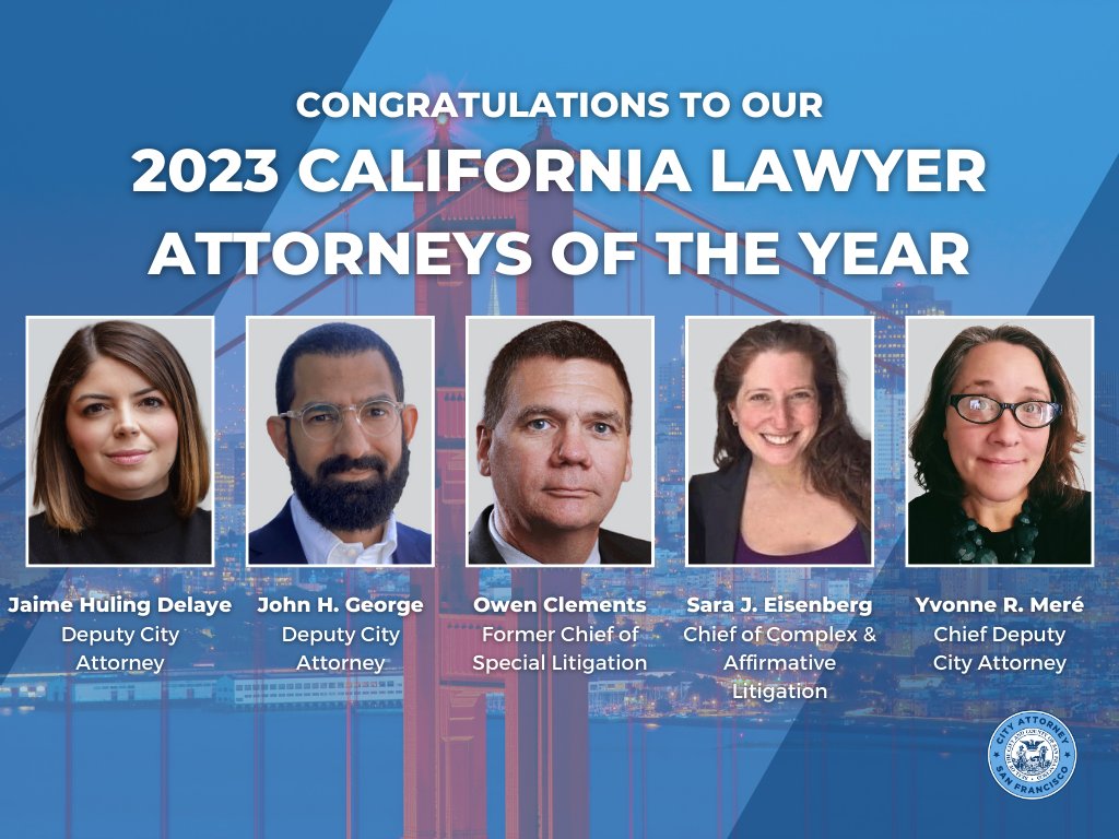 SF City Attorney on Twitter "This month, the Daily Journal 2023