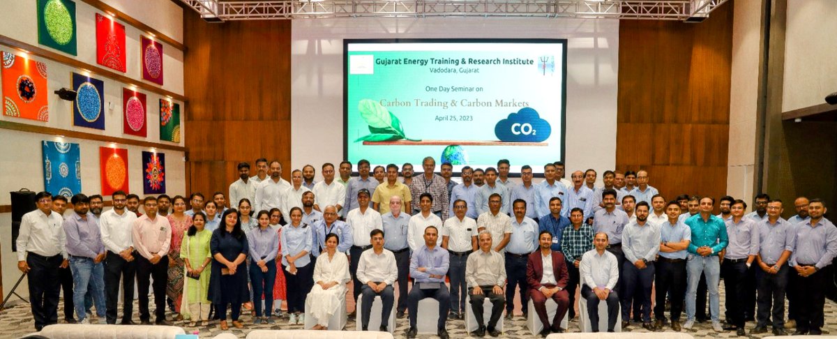 manishdabkara1's tweet photo. Delivered expert #talk on ‘Carbon Markets around the world, case studies of successful carbon market projects’ at an event organized by #GETRI (Gujarat Energy Training and Research Institute) at Vadodara.
(1/4) https://t.co/AbSUODej3F