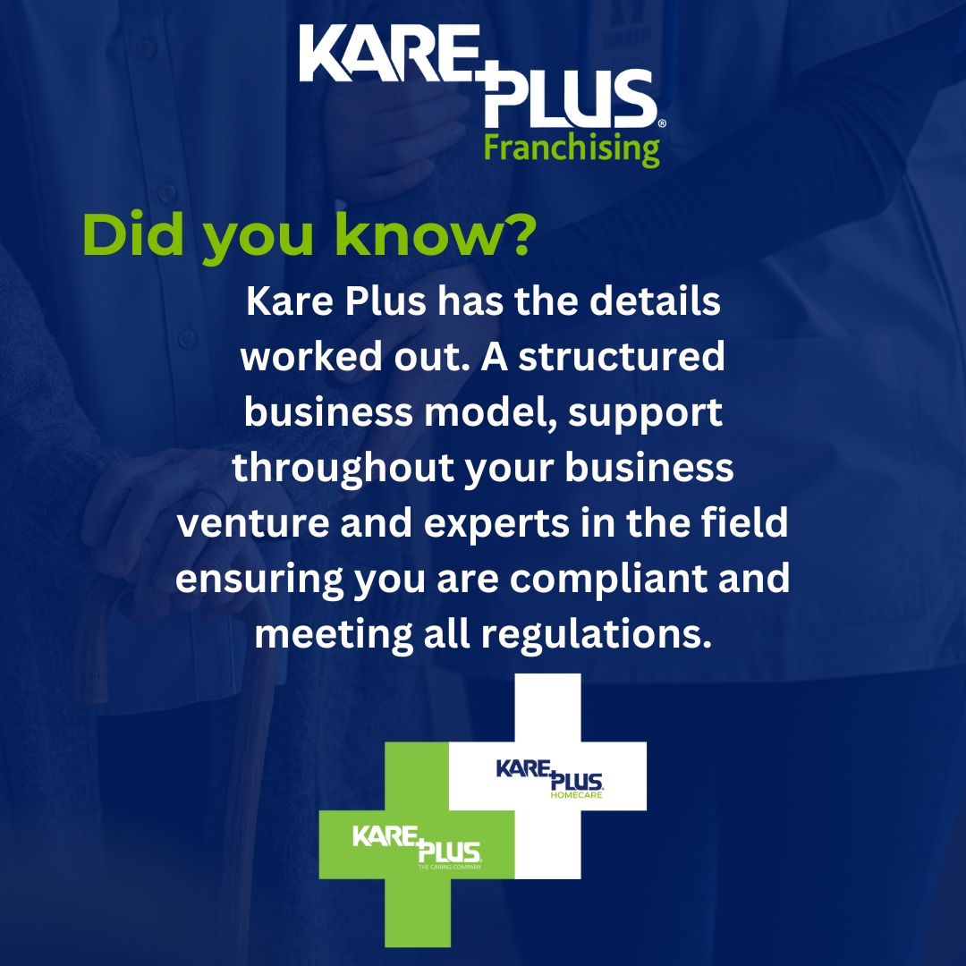 kpfranchising's tweet photo. Friday Franchising Fact. Kare Plus was established in 1989. We have the details, knowledge, and experience to support you throughout your business venture. #business #businessideas #franchiseopportunities #franchising #globalopportunity #greatopportunity #BFA #newopportunity https://t.co/NeUiwTg2qE