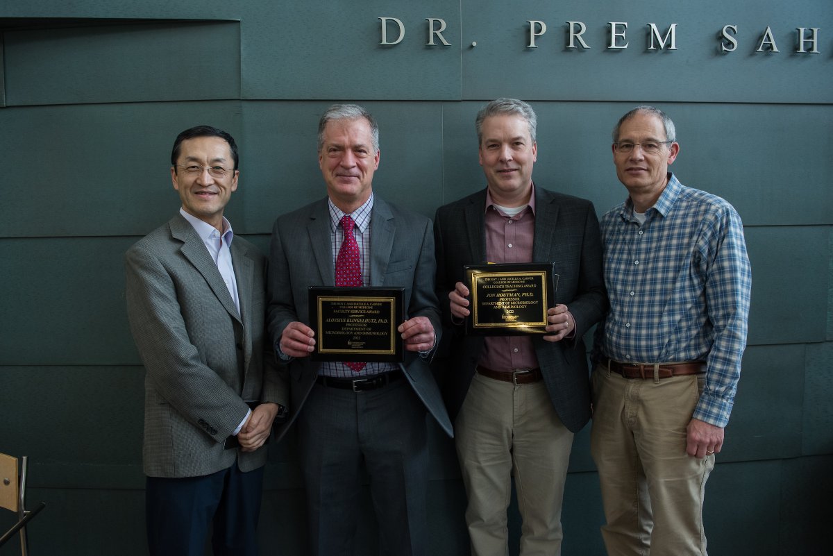 IowaMed's tweet photo. Congrats to our 17 faculty members who were honored Monday at our Celebration of Excellence in Research, Scholarship, Teaching, and Service! Find the full list of honored faculty here: https://t.co/jYvNwaB5qF https://t.co/62laJwOFPF