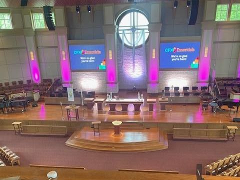 church_expo's tweet photo. We're excited to be kicking off CFX Essentials today. Churches from near and far are arriving to learn and grow. Thank you Christ Lutheran Church for hosting us in your beautiful sanctuary. #CFX https://t.co/JCdeJ3Kb5Q