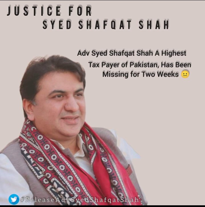Kousarpawan's tweet photo. @presidentofPakistan, @chiefJusticeofpak and @ArmyChief  @MILONGH48572337 demand the release of the patriot Syed Shafqat Ali Shah #ReleaseAdvSyedShafqatShah #HumanRights https://t.co/sGj3jeUIUU