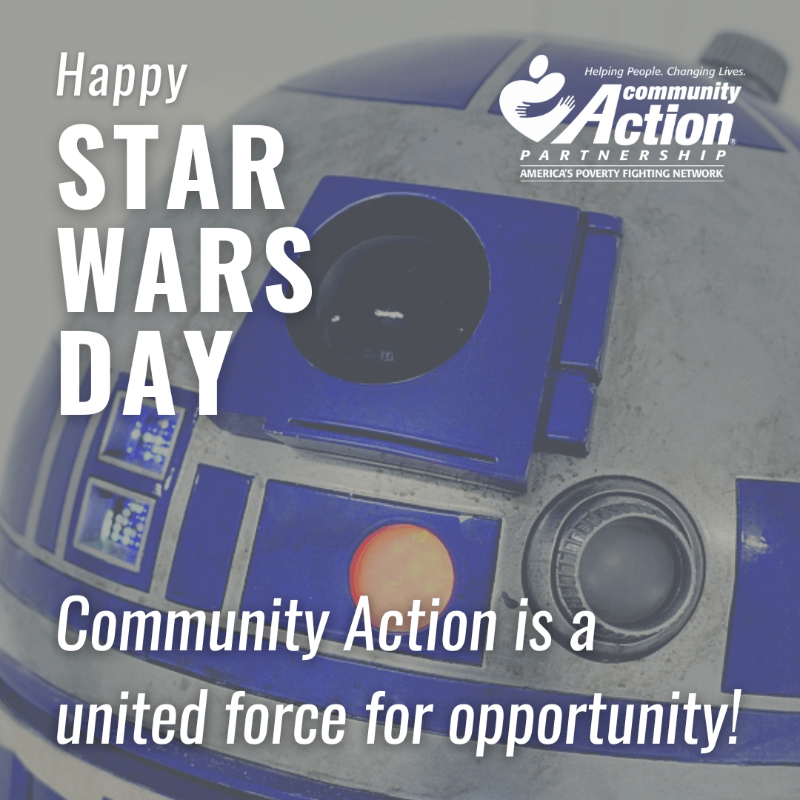 Strengthen families and communities, we must. 

Happy Star Wars Day! #MayThe4thBeWithYou 

#CommunityAction #MVCAAHeroes #StarWarsDay #CommunityActionWorks #WeR1000Strong #CommunityActionMonth