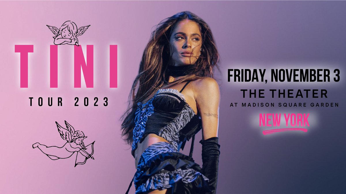 JUST ANNOUNCED: TINI will perform at The Theater at MSG on Fri, Nov 3! Access presale tickets Wed, May 3 at 7pm with code SOCIAL.

Tickets go on sale to the general public Fri, May 5 at 7pm.