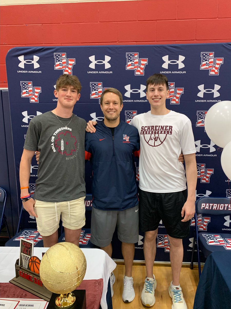dmac610's tweet photo. Proud of these guys would be an understatement!  Beyond blessed to have been your coach and I look forward to seeing your continued success in everything you do!  Bethel and Schreiner got some great ones! @JaksonDerr @BraxtonMezger1 https://t.co/HBxKb7dYOP