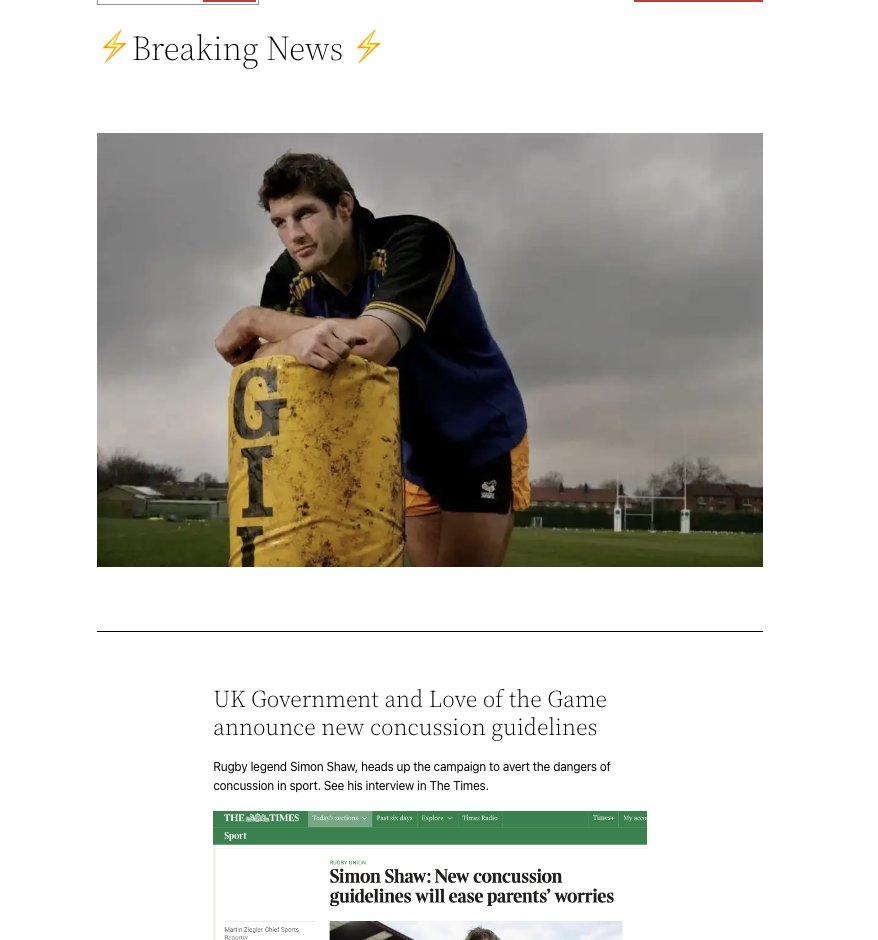 dickyevans100's tweet photo. ⚡️ Newsflash ⚡️ Important new guidance on concussion. See the whole story here: https://t.co/42k6UhUKzk https://t.co/ouvLVwN5Fw