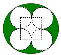 MathMath901's tweet photo. #maht
En la figura se muestran cuatro círculos de radio 1 dentro de un círculo mayor. ¿Cuál es el área de color verde ? ( indica la solución en función de raíces y de π) https://t.co/wf2jHj6UAJ