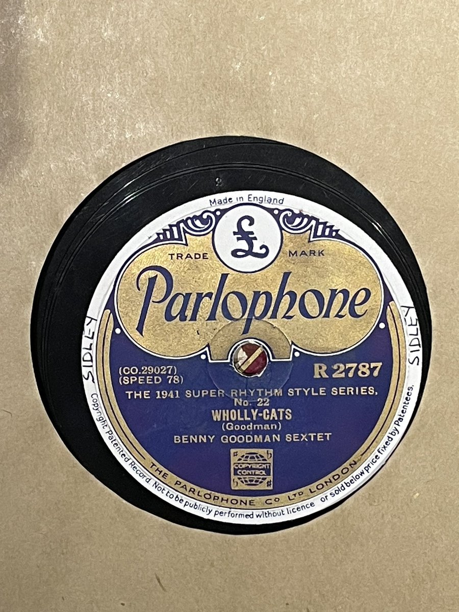 More 78 RPM records: Benny Goodman Quartet: Sweet Georgia Brown / Opus 1/2. 1939. HMV B.8851. + Benny Goodman Sextet: Royal Garden Blues / Wholly-Cats. 1941 Parlophone UK