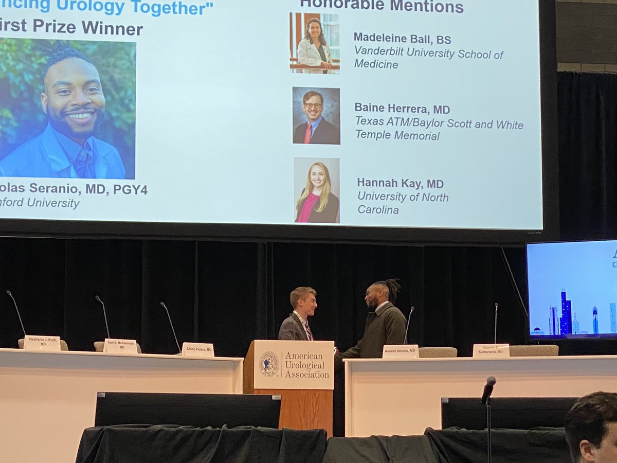 CMC UROLOGY (@cmcurology) on Twitter photo Twitterless Dr. Ivan, PGY4 presenting the AUA-RFC essay contest winner <a href="/DonaldDeglover/">Nick Seranio</a> and runners-up! #AUA2023 #UroSoMe Twitterless Dr. Ivan, PGY4 presenting the AUA-RFC essay contest winner <a href="/DonaldDeglover/">Nick Seranio</a> and runners-up! #AUA2023 #UroSoMe