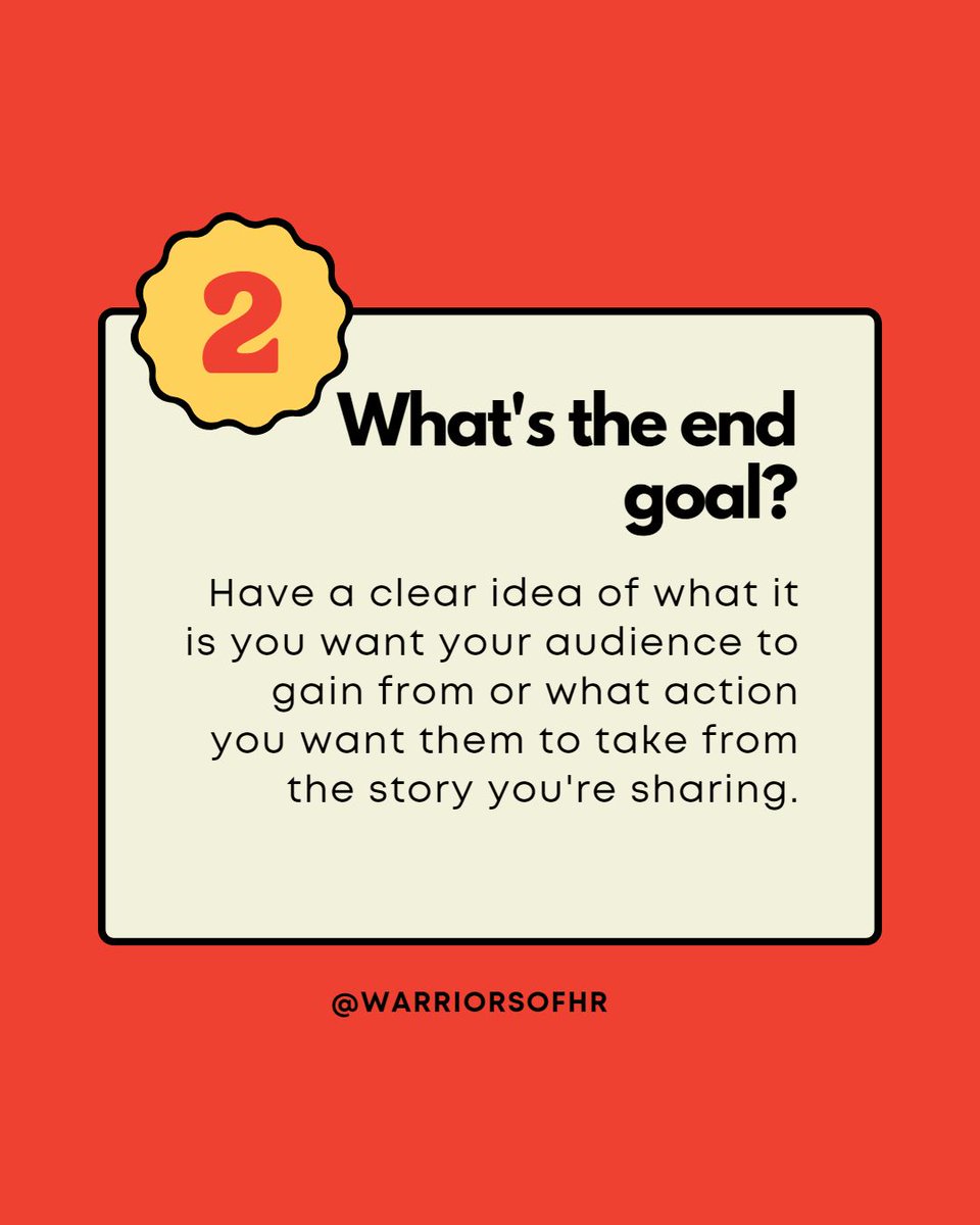 warriors_hr's tweet photo. Storytelling is such an important skill to be an HR Warrior. 🤝 Check out Keri’s tips for great storytelling! #HRWarriors #storytelling  #skillbuilding #hr #courage #resilient #goaloriented #leadership #selfhelp #motivation #employees #workers #career #selfdevelopment https://t.co/bByG173Sjt
