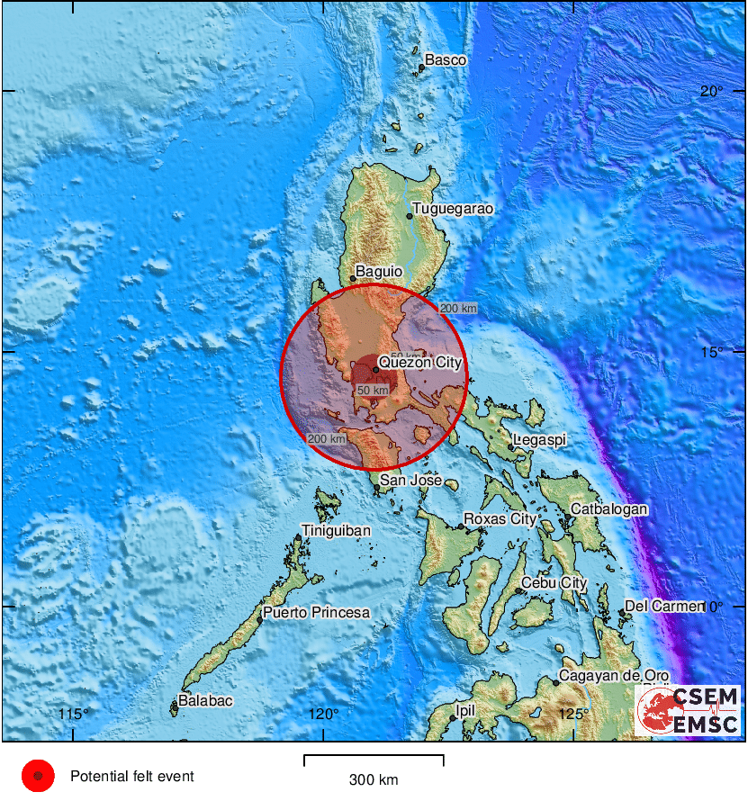 #Earthquake (#lindol) possibly felt 32 sec ago in #Philippines. Felt it? Tell us via:
📱emsc-csem.org/service/applic…
🌐m.emsc.eu
🖥emsc-csem.org
⚠ Automatic crowdsourced detection, not seismically verified yet. More info soon!