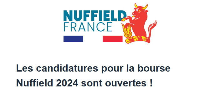 La bourse <a href="/NuffieldFrance/">Nuffield France</a> est une🚪ouverte sur un 🌍de découvertes humaines, perso, et professionnelles pour les pros de l'agriculture. C'est aussi l'accès à un réseau mondial exceptionnel.
N'attendez plus, postulez pour la 🗝️de votre avenir!
nuffieldfrance.fr/candidature/