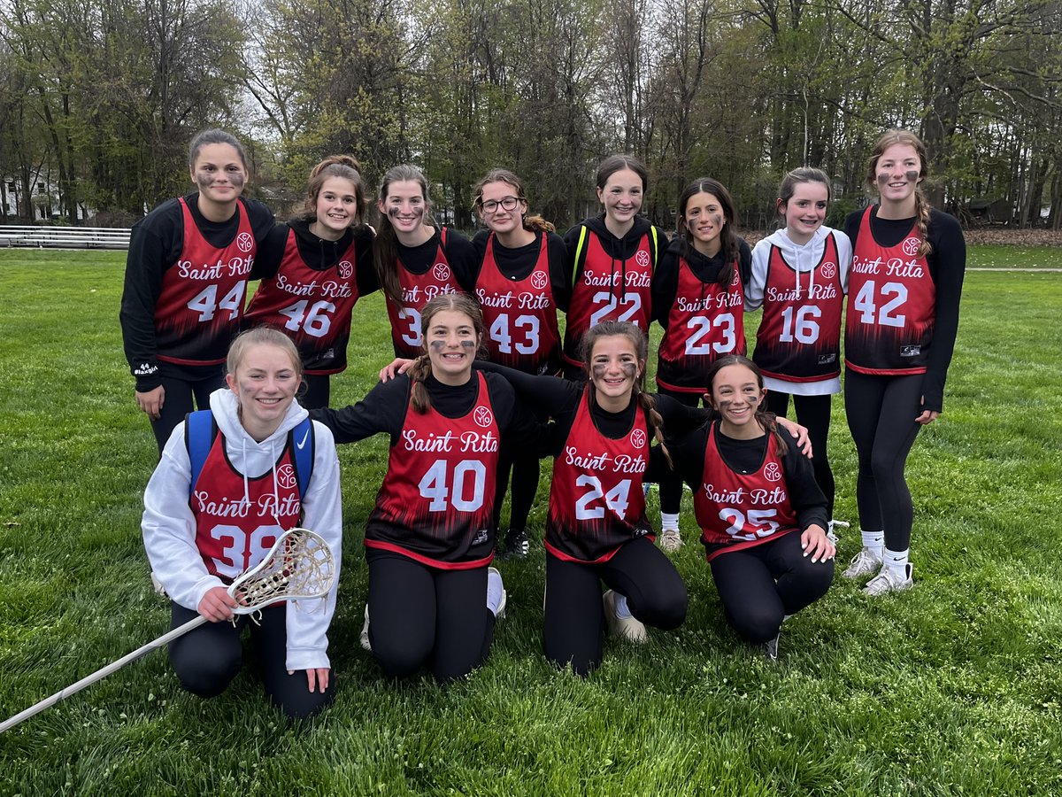 It's been a bit of a muddy spring, but our Junior High Girls Lacrosse team is still smiling! Go Falcons! 🥍