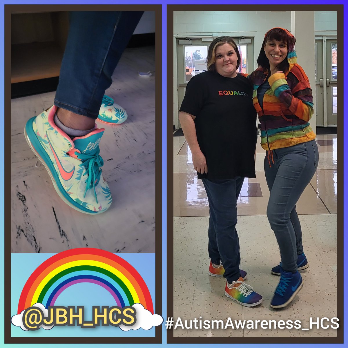 JBHC_HCS's tweet photo. We are continuing the celebration of Autism Awareness Month @JBHC_HCS by wearing a rainbow of colors! #AutismAwareness_HCS #CelebratingOurDifferences @RJSpencer1118 @Shille_E @HenryCountyBOE @TraumaandHope https://t.co/Pi8jRfWQBV