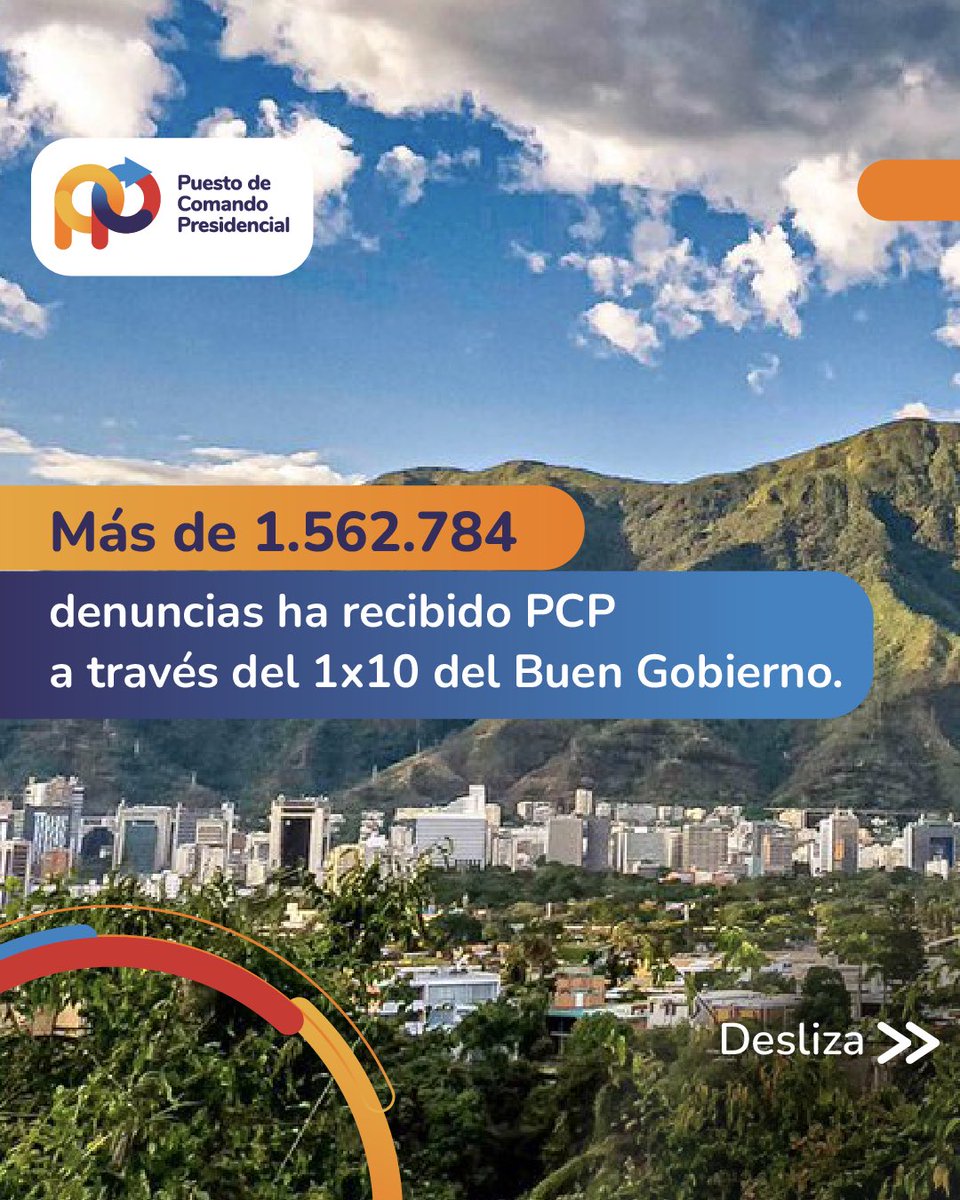 pcpresuelve's tweet photo. #PCP con la creación del canal de denuncias #L58, ha recibido hasta la fecha un millón 562 mil 784 denuncias, de las cuales, se han atendido 755 mil 427 casos. #PCPCreandoSolucionesParaTodos
#Venezuela #ServiciosPublicos #Comunidad #Reporte #Soluciones #1x10DelBuenGobierno https://t.co/tQhdSg7sV4