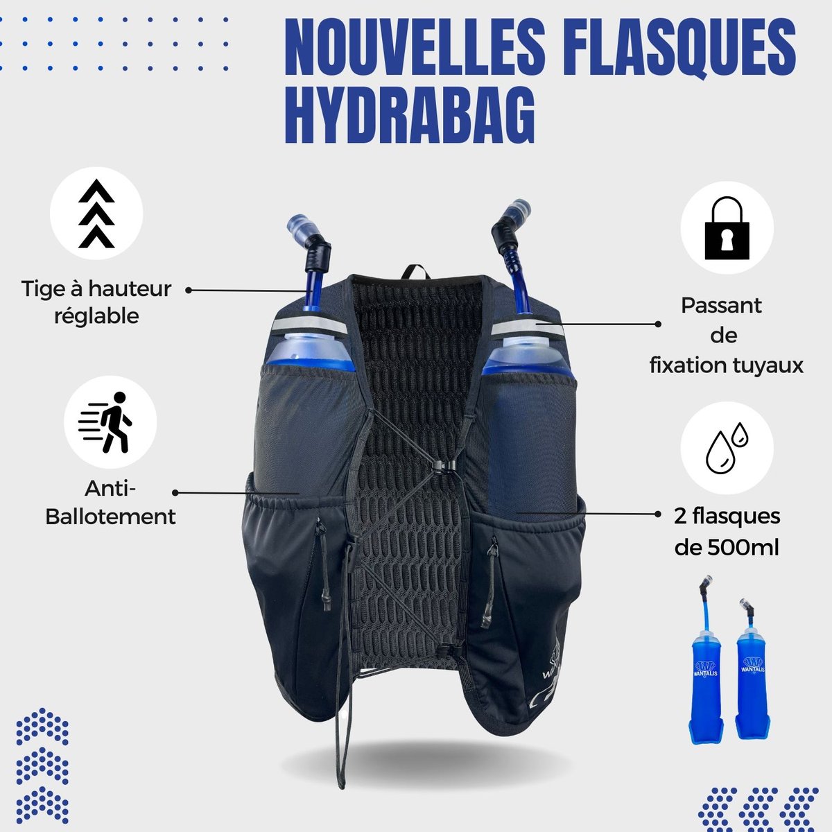 wantalis's tweet photo. Bonne nouvelle ! Les nouvelles flasques sont disponibles sur le shop Wantalis 🏃🏽‍♂️
> PIPETTE RÉGLABLE
> ANTI-BALLOTEMENT
> ANTI-FUITE
> PLASTIQUE RECYCLÉ
S'adaptent parfaitement à l'hydrabag 💧

#wantalis #running #course #sachydration #pochettesac #flasquesrunning https://t.co/jSg4YuENgN