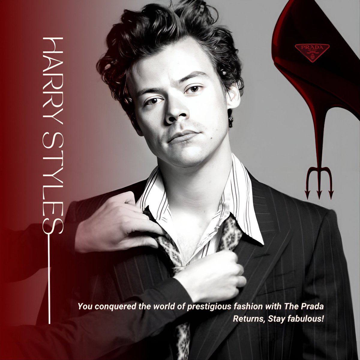 kuthabare's tweet photo. From the runway to the office, I've conquered the world of high fashion with The Prada Returns. As HarryofTPR, I bid adieu to this exhilarating journey. Just remember, 'everyone wants to be us.' Until next time, stay fabulous! https://t.co/b4M2H1vbkl