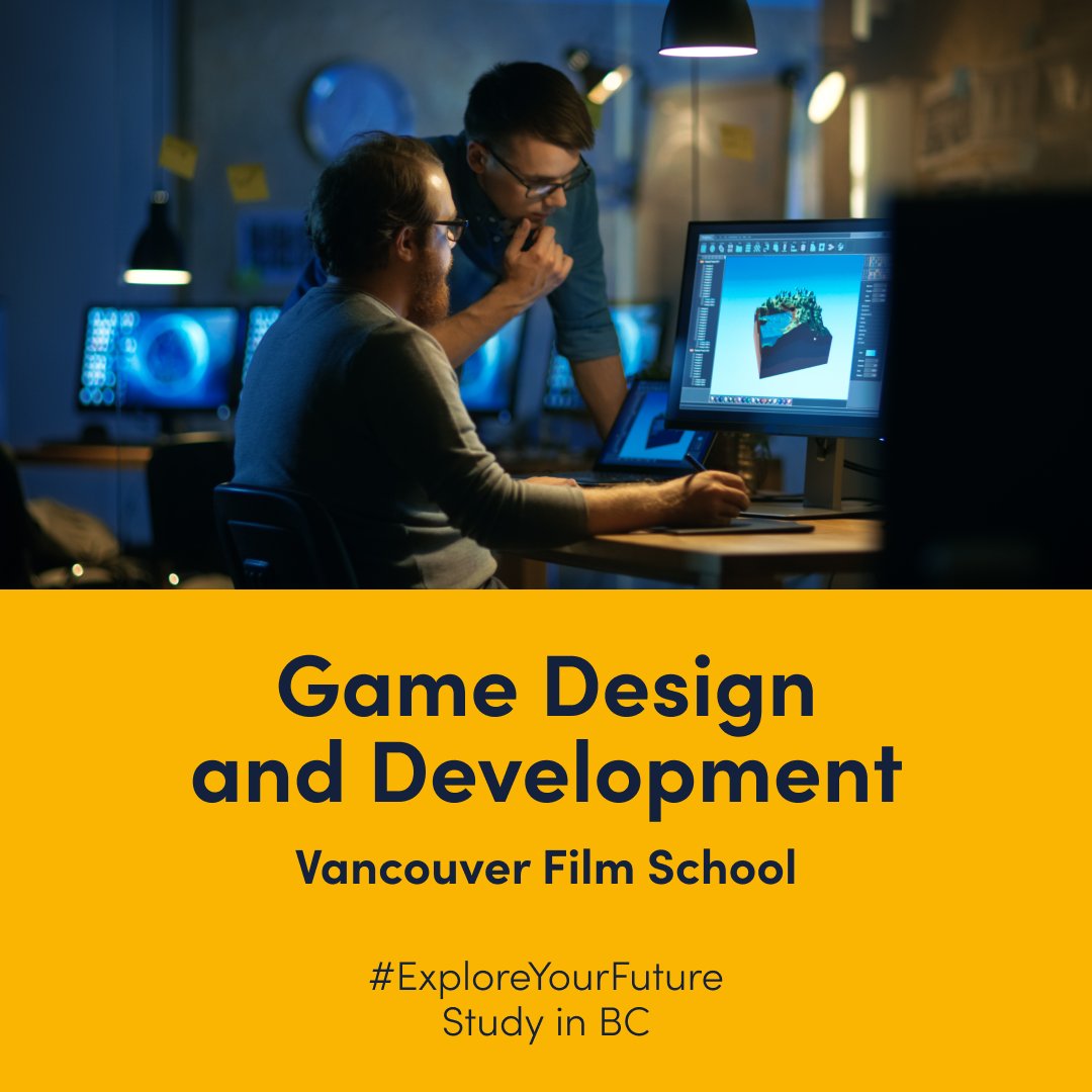 StudyinBC's tweet image. 🎮 Create the games you love to play! Join VFS's Game Design and Development program and turn your passion into a thrilling career. #GameDev #StudyInBC #ExploreYourFuture