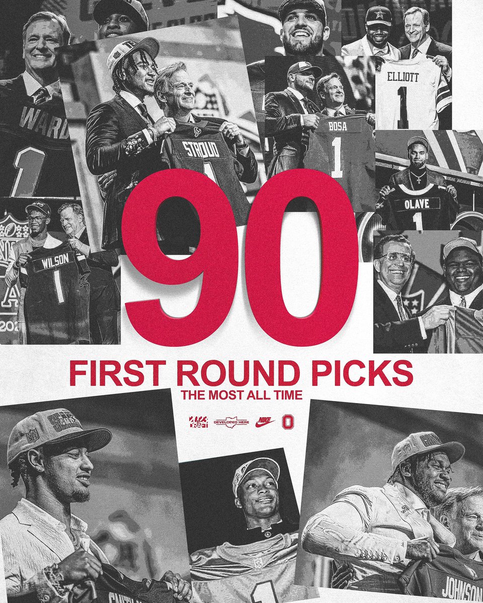 Ohio State Football (@ohiostatefb) on Twitter photo THE πππππ school to 90 πππππ round picks π
      
#GoBucks | #NFLDraft THE πππππ school to 90 πππππ round picks π
      
#GoBucks | #NFLDraft