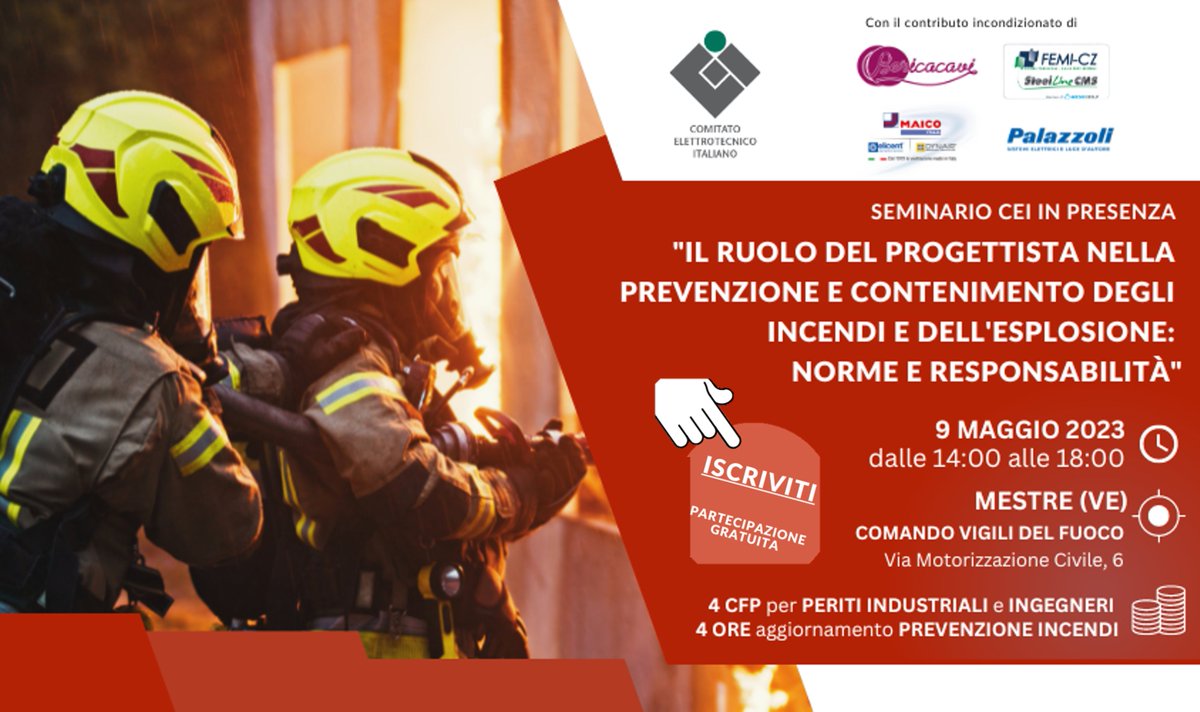 EnnioMerola's tweet photo. https://t.co/U8YesQnXZs: il 9 maggio dalle 14:00 presso il Comando Vigili del Fuoco di #Mestre durante il Seminario Tecnico (in presenza) @CEInorme e @MaicoItalia tratteranno il tema della Ventilazione in condizioni di emergenza. Sono previsti 4 #CFP per #Ingegneri #Periti. https://t.co/rDnPQZ3R6N