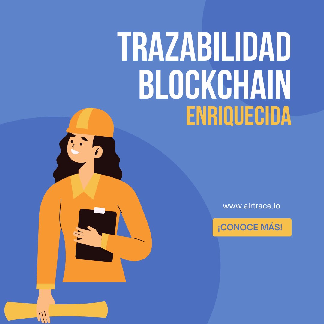 AirTraceIO's tweet photo. ¿Has oído hablar de trazabilidad enriquecida?
#blockchain #ia https://t.co/93Dn32tzJ2