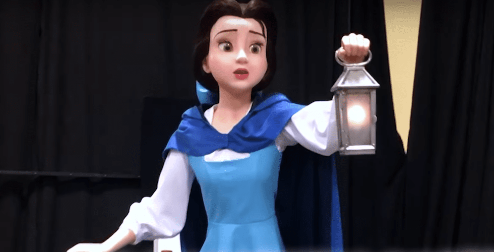 animatronicsotd's tweet photo. today's animatronic of the day is belle from tokyo disneyland! https://t.co/BEPlbchbB7