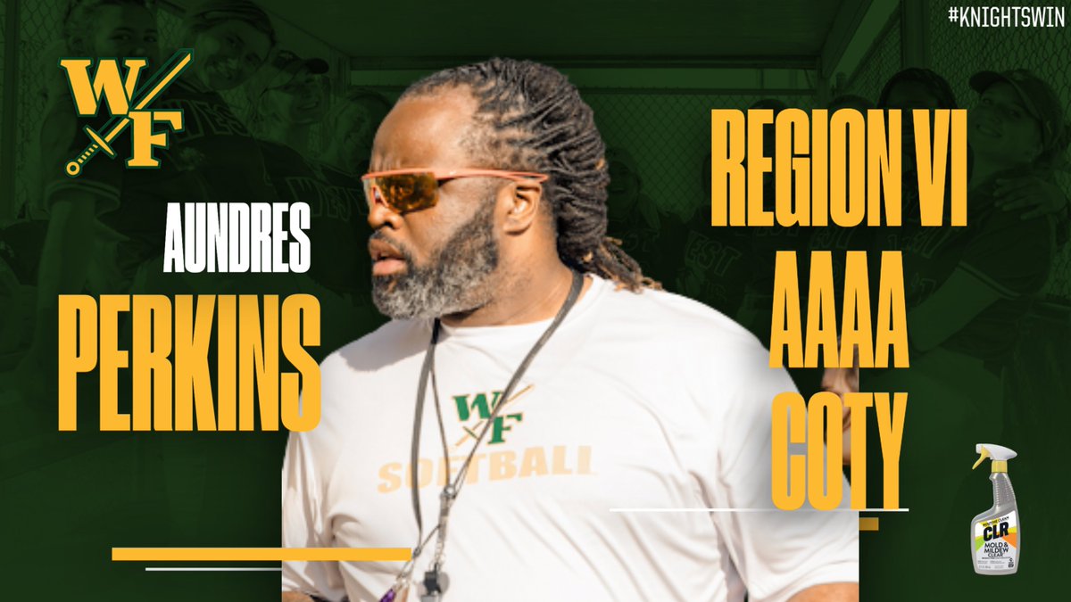WestAthletics18's tweet photo. Congrats to our very own Coach Perkins! He is the Region VI AAAA Softball Coach of the Year! https://t.co/MdZBWOLGwT