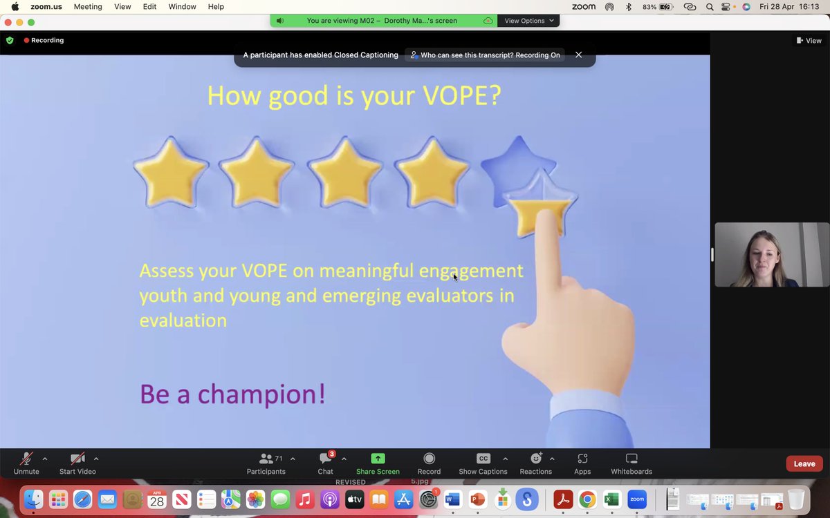 “Engaging youth in #evaluation drives innovation allows the eval community &amp; discipline to grow.” Raquel <a href="/uinthemist/">Raquel H.</a> of <a href="/ReLAC_eval/">ReLAC</a> at the launch of standards for youth in eval, for youth orgs &amp; VOPEs. #Eval4Action <a href="/tweet_afrea/">African Evaluation Association</a> <a href="/AfrEA_YEE/">AfrEA YEE Network</a> #YouthInEvaluationWeek