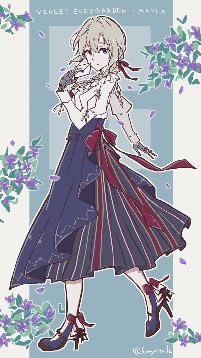 ヴァイオレット・エヴァーガーデン 「#MAYLAヴァイオレットFANART 素敵な靴とスカートを  久々にアニメ見返」|にとりるのイラスト