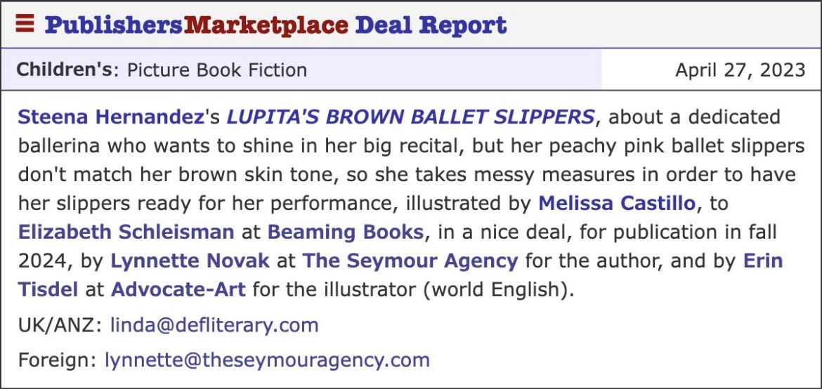 🩰🤎✨I’m leapin’ with excitement to announce this NEWS! Thank you to my Amazing agent <a href="/Lynnette_Novak/">Lynnette Novak, Literary Agent</a> <a href="/seymouragency/">The Seymour Agency</a>, and <a href="/liz_schleisman/">Liz Schleisman</a>  <a href="/BeamingBooksMN/">Beaming Books</a> for believing in this story. 🩰🤎✨