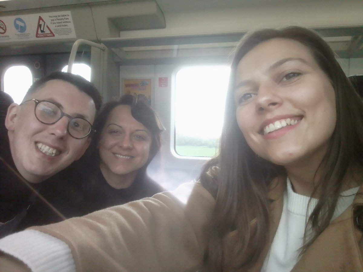 These PhD students CJ, @HBSchulte & @izzy_stuart 
@QMULsed took the train to Cambridge just for the @SaraNAhmed talk with Judith Butler. 🤩🤩🤩