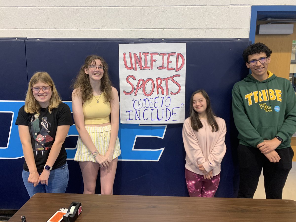 Unified Sports at today’s rising 9th grade orientation! #ChooseToInclude