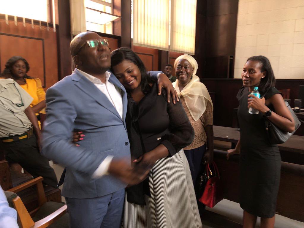 Smiles after the sentence