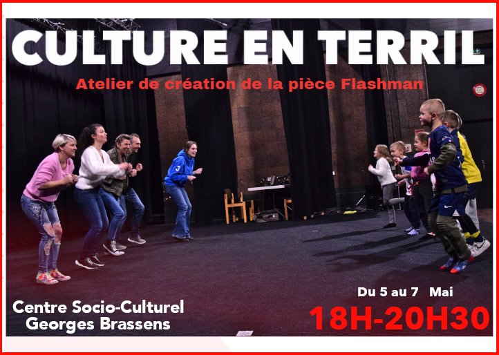 CieLibredEsprit's tweet image. 🔴 Le projet se concrétise !
Ateliers de création de la pièce #Flashman de @VincentCespedes
du 5 au 7 mai de à 18h.
 👉 Soirée de présentation de la 4è édition du #festivaldehorsdedans (1-7 juin) pour découvrir l'affiche et la programmation le 7 mai à 19h30.
 📌 Salle G. Brassens