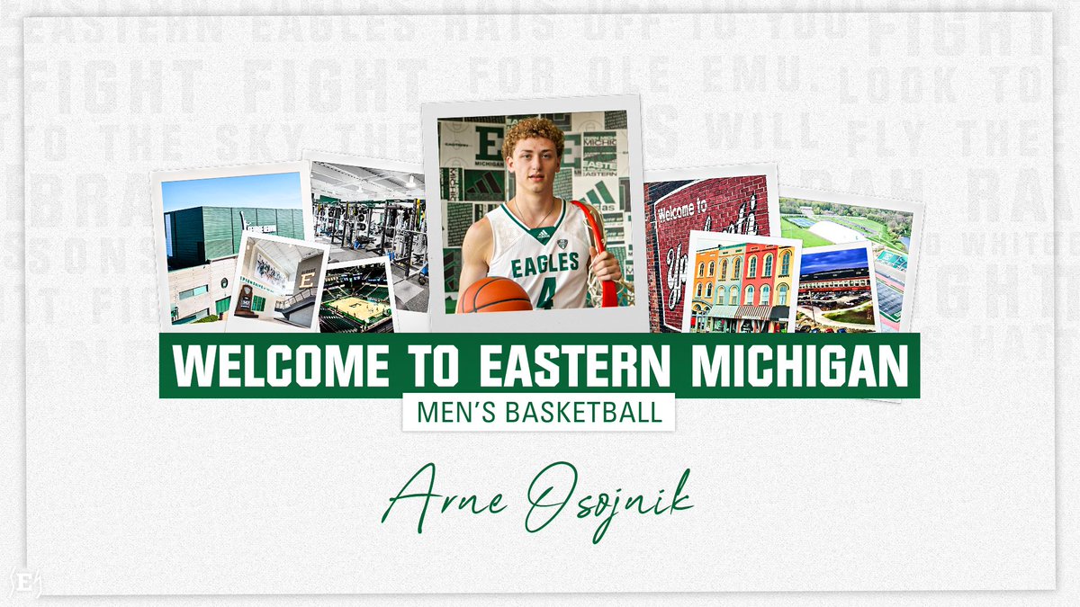 𝗪𝗲𝗹𝗰𝗼𝗺𝗲 𝘁𝗼 𝗬𝗽𝘀𝗶𝗹𝗮𝗻𝘁𝗶, @arne_osojnik! The sharp-shooting guard from Slovenia and Dream City Christian HS (Ariz.) has joined the Eagles for the 2023-24 season! 📰 bit.ly/3nkqHnH #EMUEagles | #TimEtoSoar