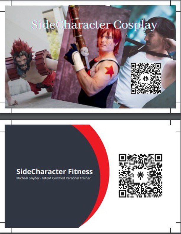 Presenting my 1st gen cosplay / business cards. 

#cosplayfitness #gym #fitlife #fitness #gymvideos #nerdgym #closethoserings
