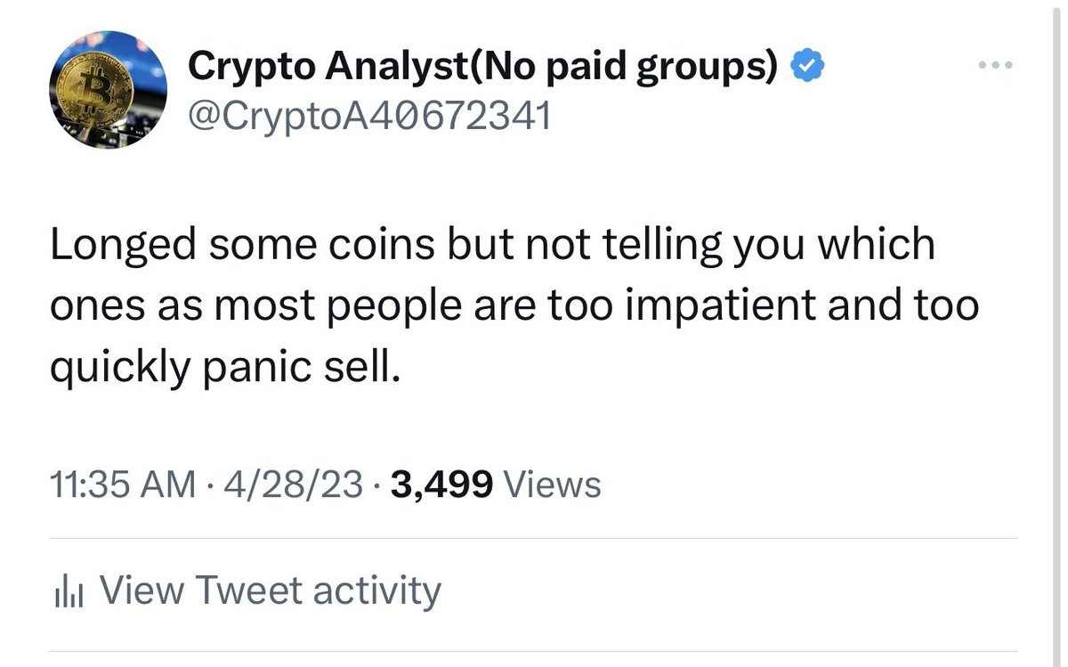 CryptoA40672341's tweet photo. Here you go . I said I longed some coins but didn’t say which coins .
Made $3500 in just few minutes .
Will enter back when oversold on the 15-45 minutes . https://t.co/DWHJVC14Zk