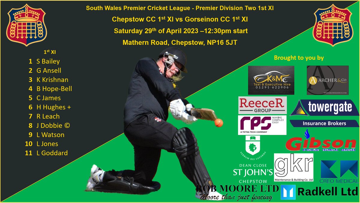 ChepstowCricket's tweet photo. 🚨 We’re back 🚨

The firsts kick off their league by hosting @GorseinonCC at Mathern Road!

Hopefully the weather works in our favour so we can kick off the summer in style!
Lots of support needed on the patio so come down and cheer on the boys! 🍻☀️

https://t.co/wbZp8PJoI3 https://t.co/CmprNaX7Ko