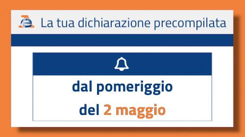 Agenzia_Entrate's tweet photo. #Precompilata 2023 🕙 dal pomeriggio di martedì 2 maggio potrai entrare nell'area #riservata del sito con #Spid, #Cie o #Cns per visualizzare il #modello730 o #Redditi. Dall'11 maggio potrai accettarla così com'è o modificarla e inviarla on line. https://t.co/fRTqd3z9F3