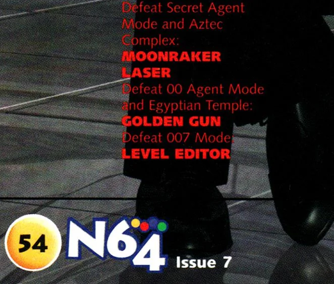 Graslu00's tweet photo. Did you know that the N64 Magazine GoldenEye review lists a LEVEL EDITOR as an unlockable if you beat 007 Mode?

Early development cut content? Miscommunication? Or just trolling?

I'd go with just trolling, since there isn't a real way to "beat" 007 Mode! https://t.co/lhQIF62tNd