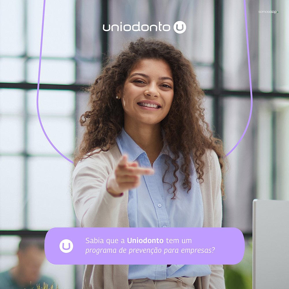 UniodontoBR's tweet photo. Sabia que a Uniodonto tem um programa de prevenção para empresas? Cuide da saúde bucal dos seus colaboradores e aumente a produtividade da sua empresa.

#saúdebucal #prevençãodentária #odontologiaempresarial #ONossoSorrisoÉÚnico https://t.co/M8gayabEoz