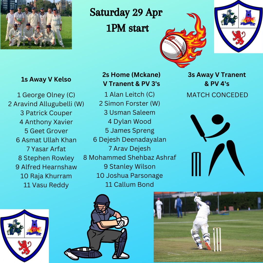 dunfandcarnegie's tweet photo. 🏏 Cricket season starts tomorrow! 🎉👏 1st team faces @Kelso_CC , 2nd team hosts @TPVcricket. Unfortunately, 3rd team had to concede, but we'll be back next week. Join us at Mckane bar to support the 2nd team! 🍻 #CricketSeason #SupportLocal https://t.co/B1FkcHD3k4
