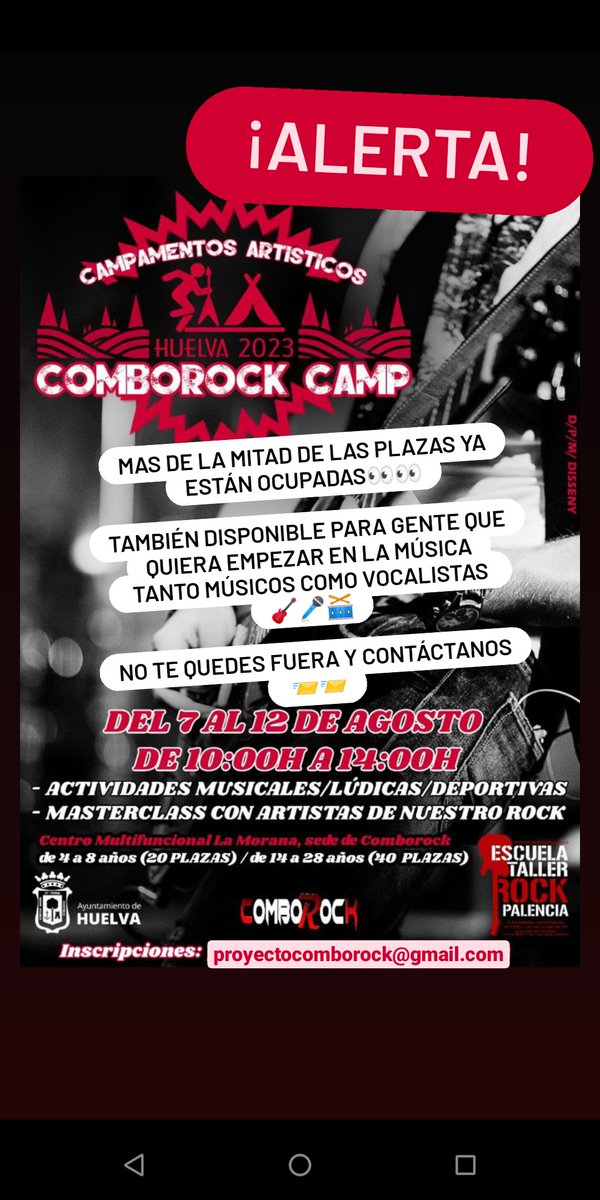 _ComboRock_'s tweet photo. Te lo vas a perder??
#campamento
#rock 
#música https://t.co/CS75GMOait