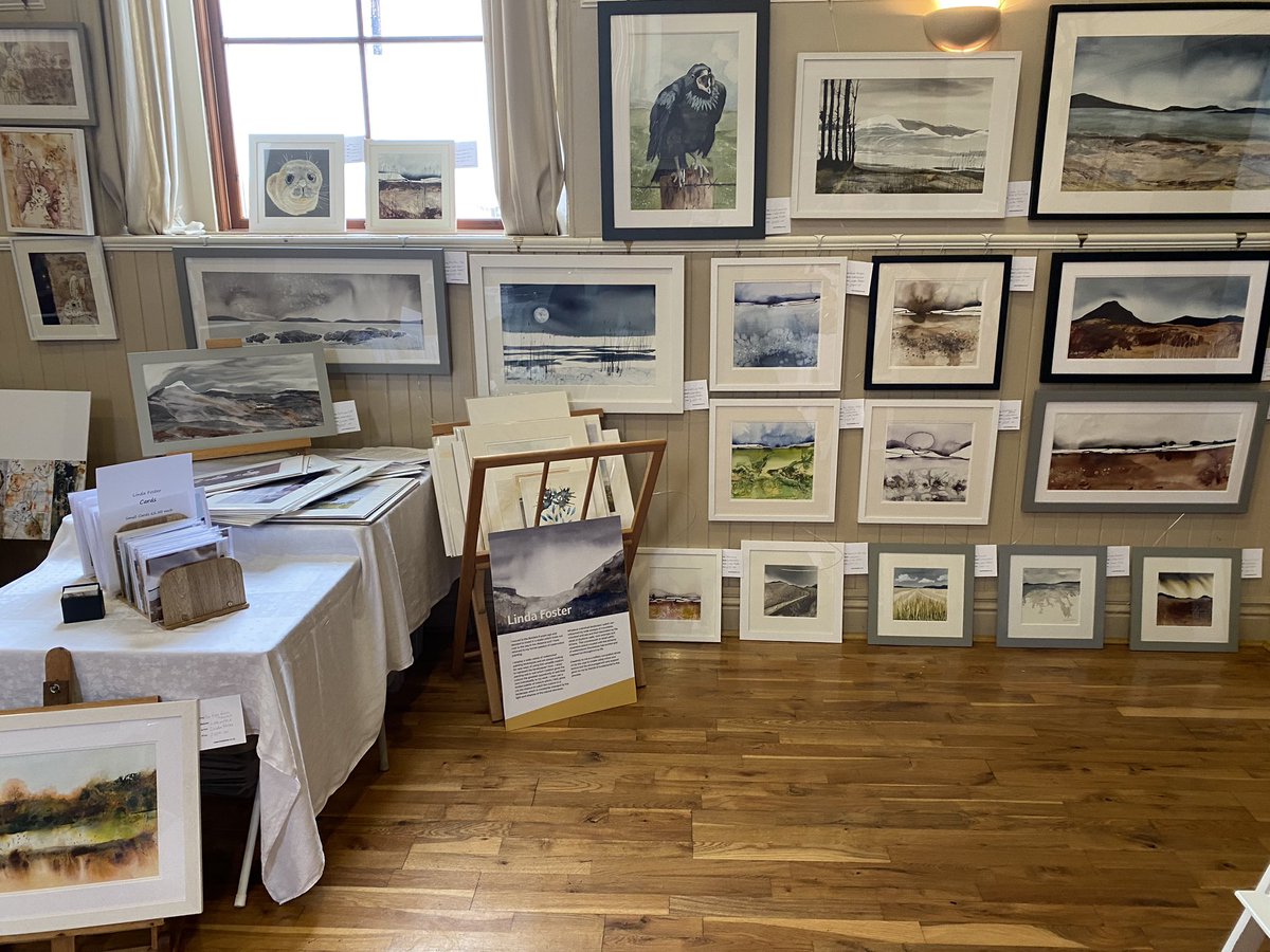 All set up at Art at Ancrun. Bring it on! #artforsalebyartist #exhibition #villageevent #wellworthavisit